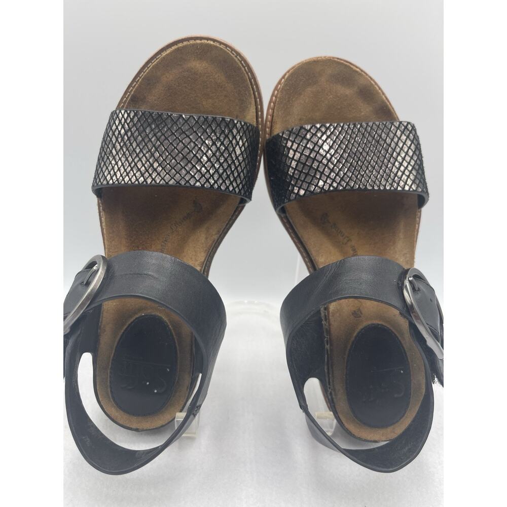 Sofft Bali Metallic Leather Sandals‎ Women Size 6M Black - Picture 8 of 16